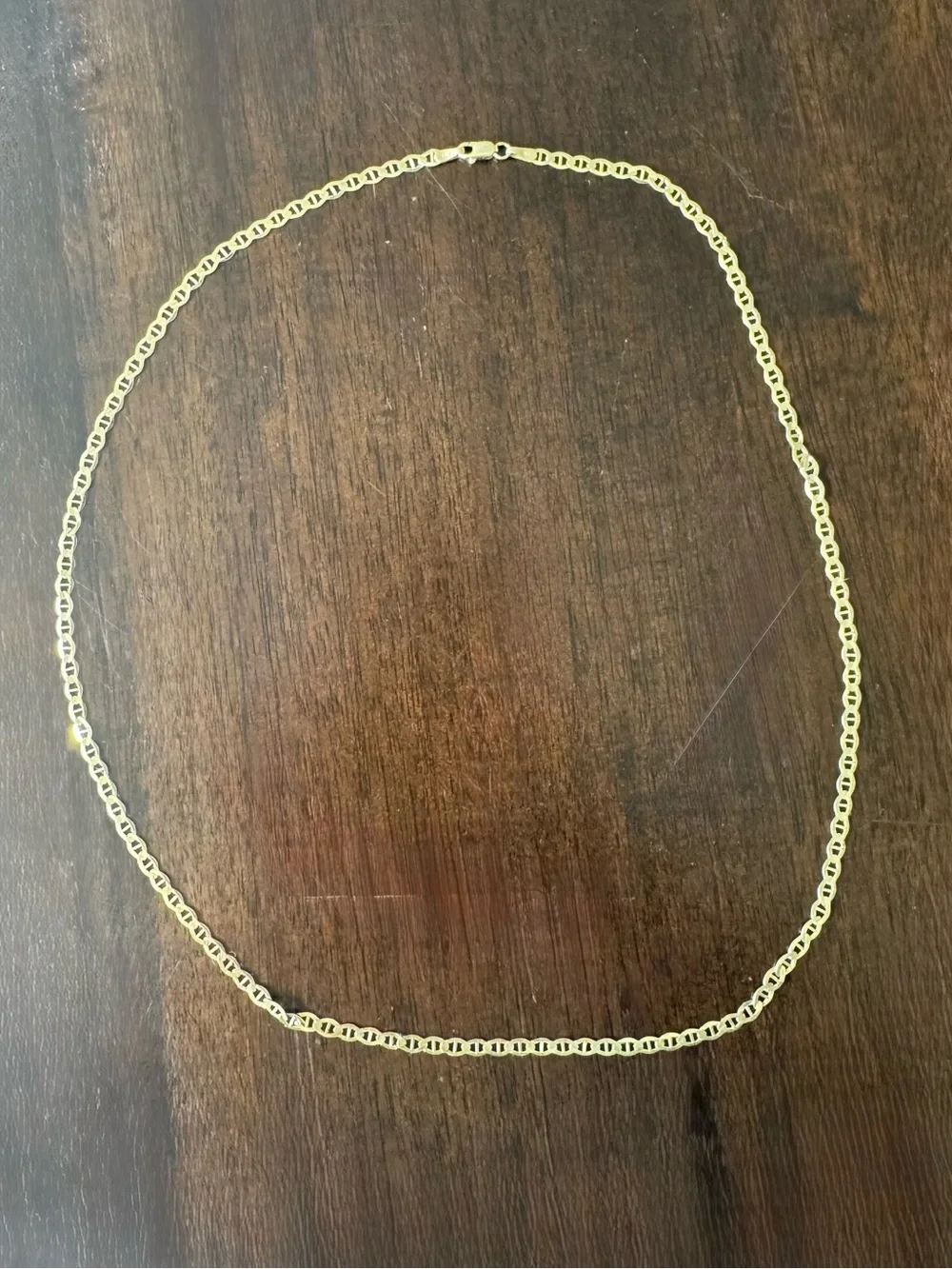 10K Yellow Gold Mariner Link Chain Necklace 20” 3mm 4g Lobster Clasp